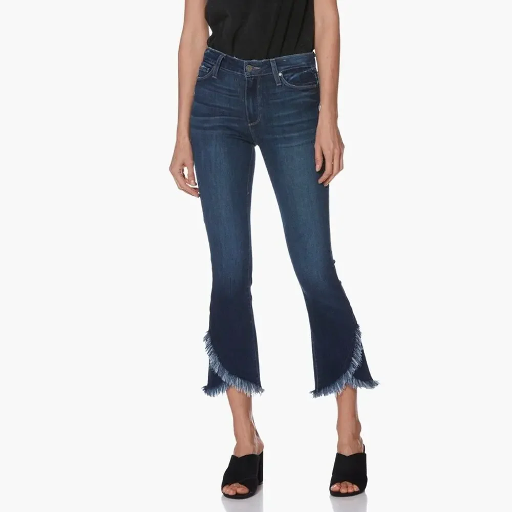 Paige Denim Colette Crop Flare - Palma Heavy Fray Hem